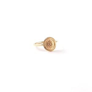 Bague soleil Vergina en or massif, cadeau pour maman grecque, cadeau pour amoureux de la Grèce antique, bague soleil en or, cadeau archéologue, cadeau historien pour l'obtention du diplôme, 14 carats