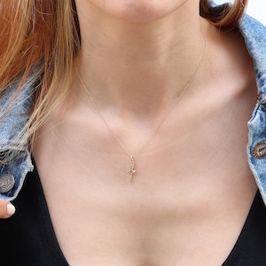 Dainty Solid Gold Ballerina Necklace, Minimalist Gold Ballerina Pendant, Gold Ballet Dancer Necklace, Elegant Ballerina Jewelry,9K, 14K, 18K