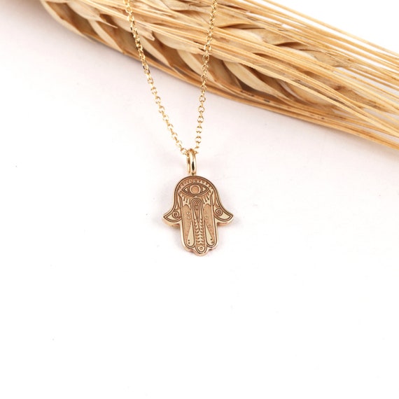 Hamsa Hand of Fatima Evil Eye Kabbalah Amulet 14k White Gold Luck Charm Pendant Hamsa Hand of Fatima Evil Eye Kabbalah Amulet 14k White Gold Luck Charm Pendant