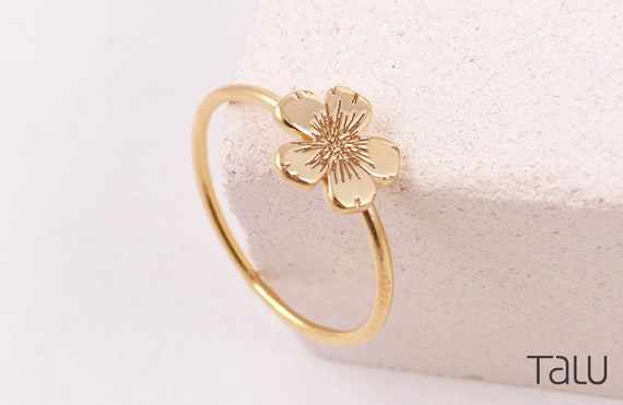 Flora Ring with 18k gold finish-By Aris