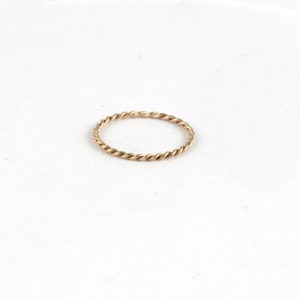 Gold Twist Ring, Gold Stacking Ring, Gold Twisted Braided, Thin Wedding Band,Gold Rope Ring, Must Have Ring for Her,Trendy, 9K,14K,18K