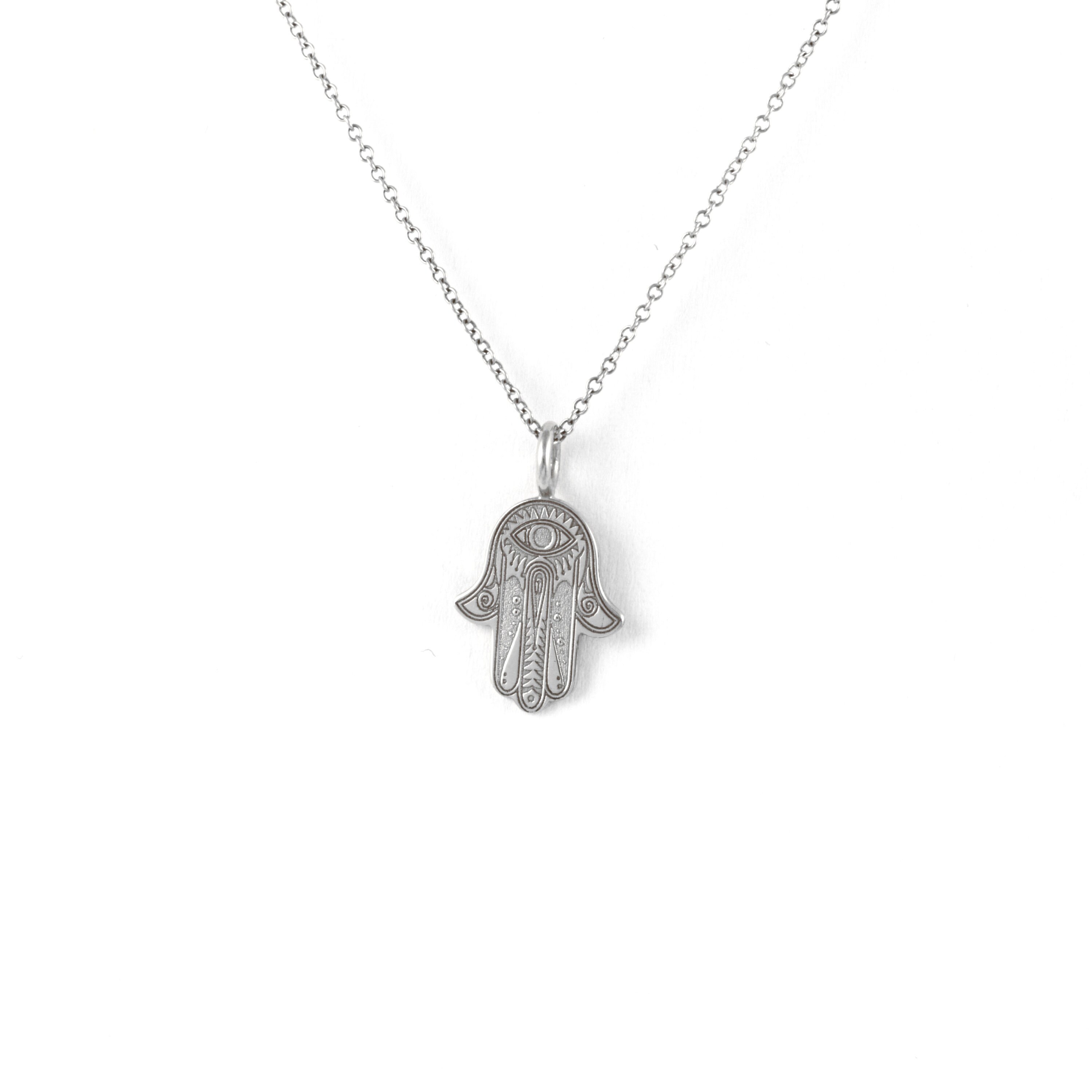 Hand of fatima necklace white gold deals