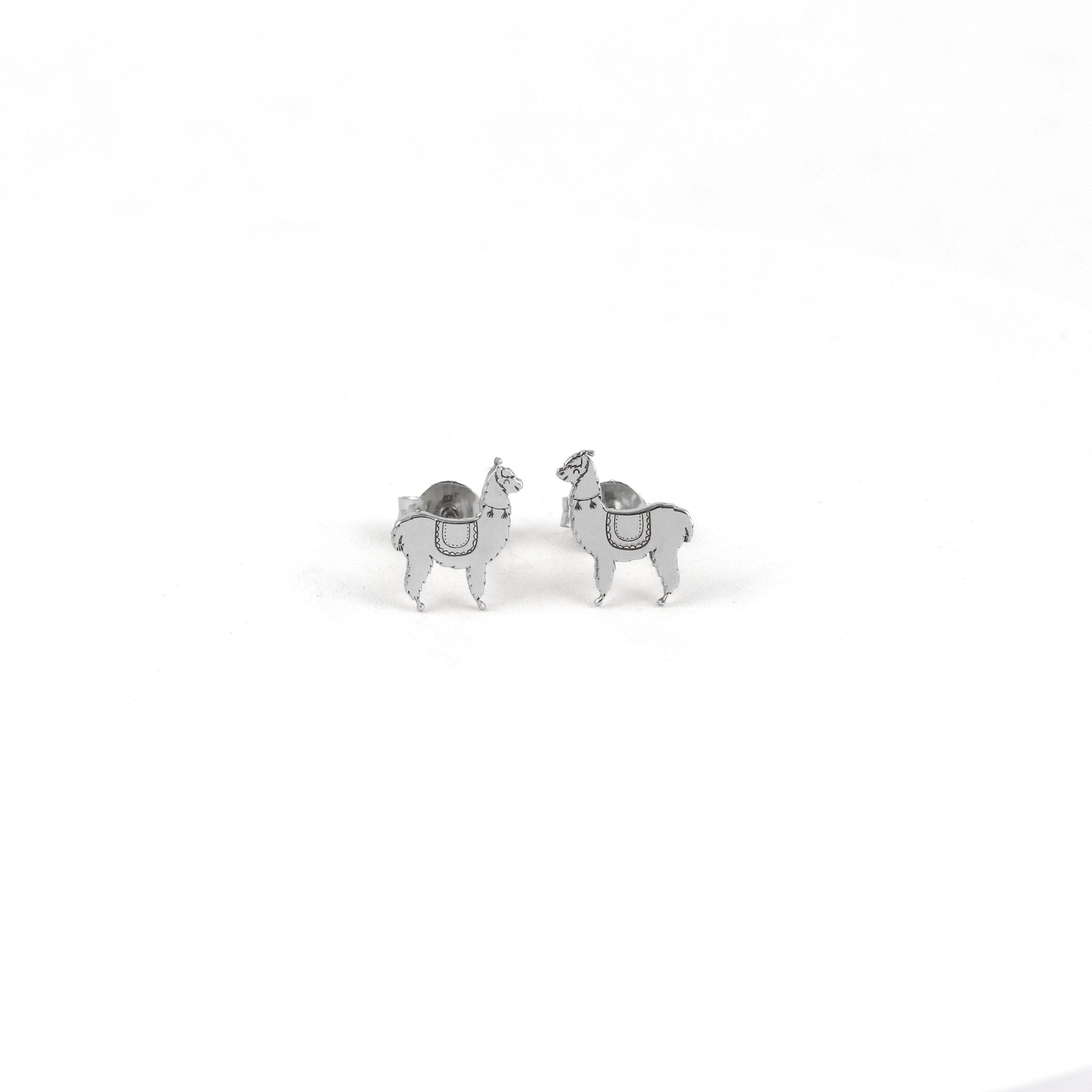 Gold Llama Studs Earrings for Daughter Alpaca Studs Mama Llama