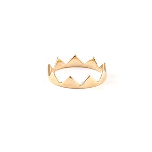 Gold Crown Ring, Gold Queen Band, Crown Design Ring , Modern Ring, 9K, 14K,18K, Fahsion Ring, Everyday Jewelry, Easy to Wear, Christmas Gift