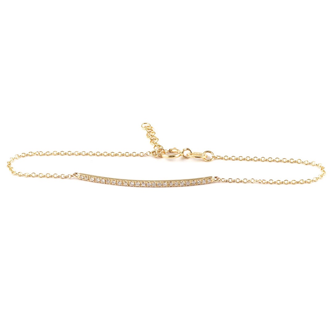 Amethyst & Diamond Bar Bracelet