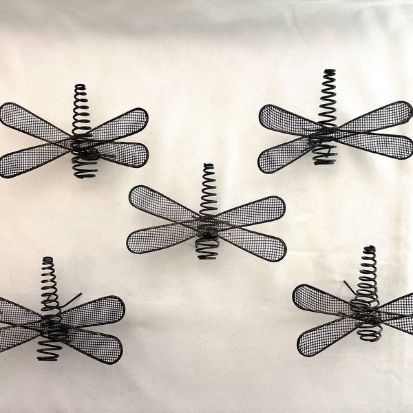 5 Metal dragonflies, craft supplies for jewelry, robots, steampunk, STEM, assemblage, art, found objects