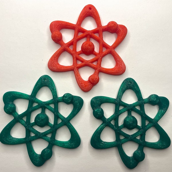 3D printed atoms, craft supplies for jewelry, robots, steampunk, STEM, assemblage, science art, physics