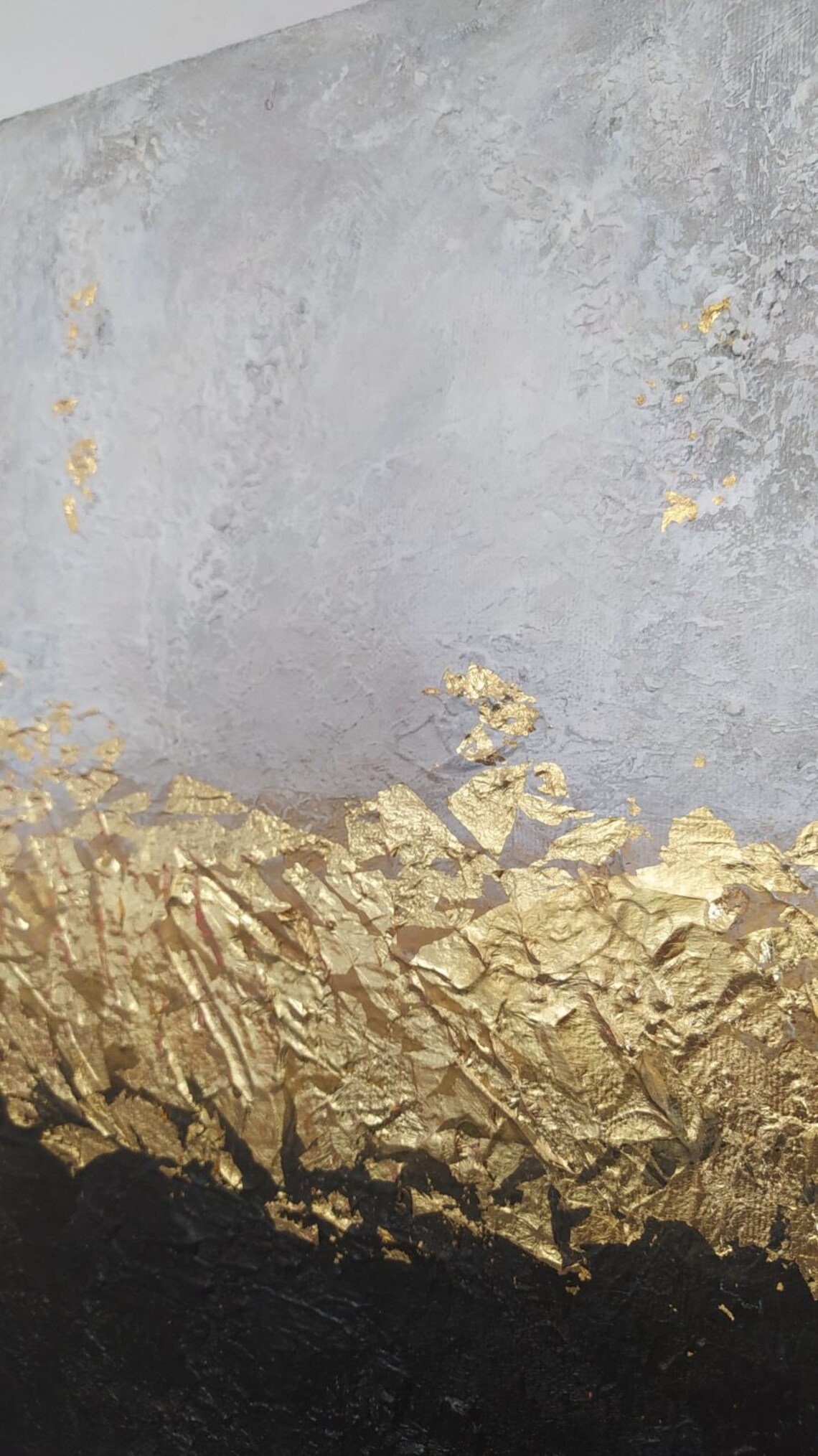 Black and Gold Abstract Art Original Abstract Painting on Canvas, Gold ...