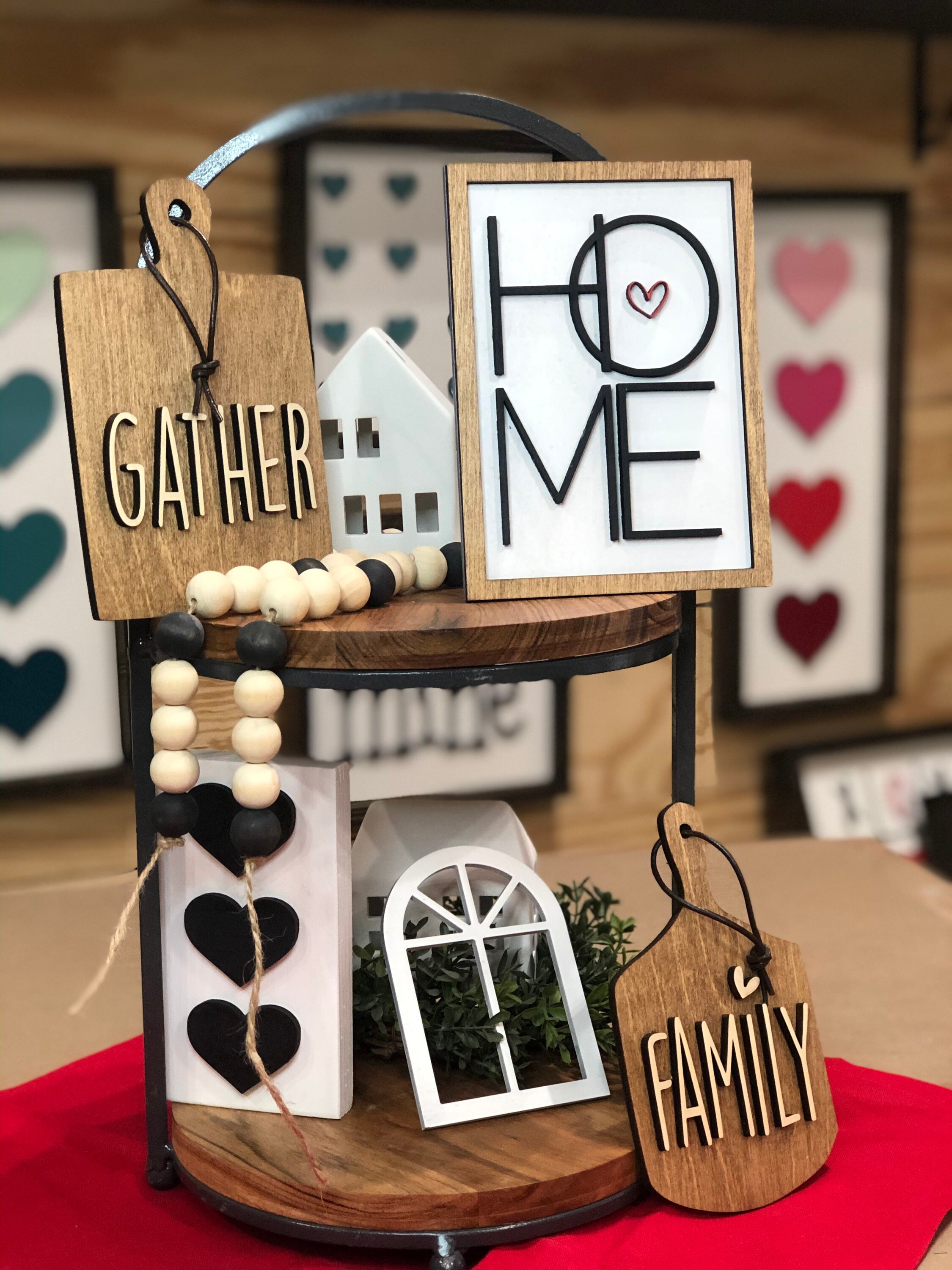 Tiered Tray Decor. Mini Signs. Tiered Tray 3D Signs. Tiered Etsy