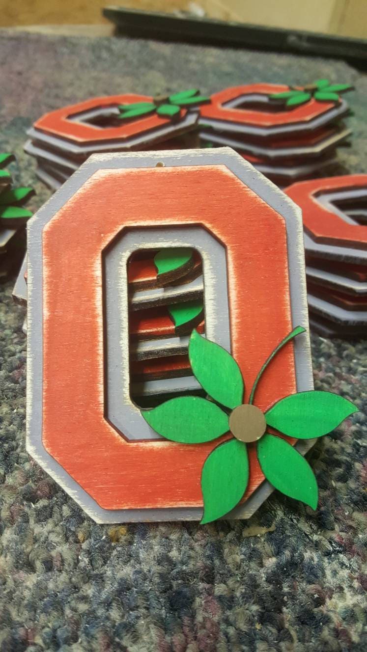 37 Unique Christmas Tree Themes to Inspire Your Holiday Spirit: Deck the Halls Like Never Before! 25 Ohio state Inspired Christmas ornament. OSU inspired ornament. Wood…