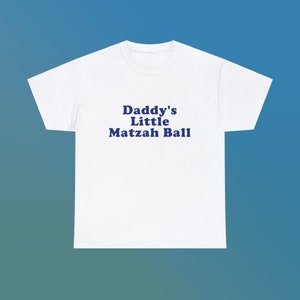 Camiseta de algodão pesado unissex da pequena bola de matzah do papai família judaica engraçado bonito paródia de hanukkah presente almôndega camisa da cidade de Nova York Little Italy