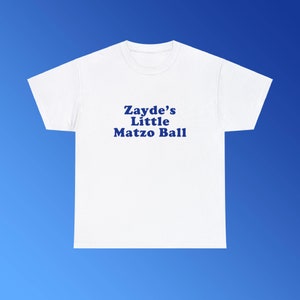 Camiseta unissex de algodão pesado Little Matzo Ball de Zayde Família judaica Engraçado fofo Hanukkah paródia presente Almôndega Camisa Little Italy da cidade de Nova York
