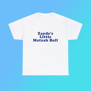 Camiseta unissex de algodão pesado Zayde's Little Matzah Ball Família judaica Engraçado fofo Hanukkah presente iídiche Almôndega Camisa Little Italy da cidade de Nova York