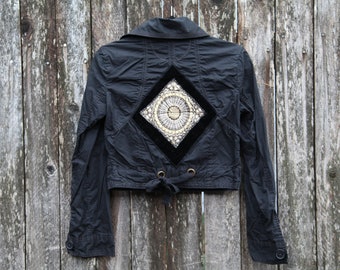 Upcycled Woman's Black Jacket