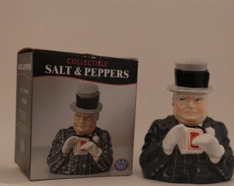 W.C.Fields playing cards Salt and Pepper Shakers by Clay Art
