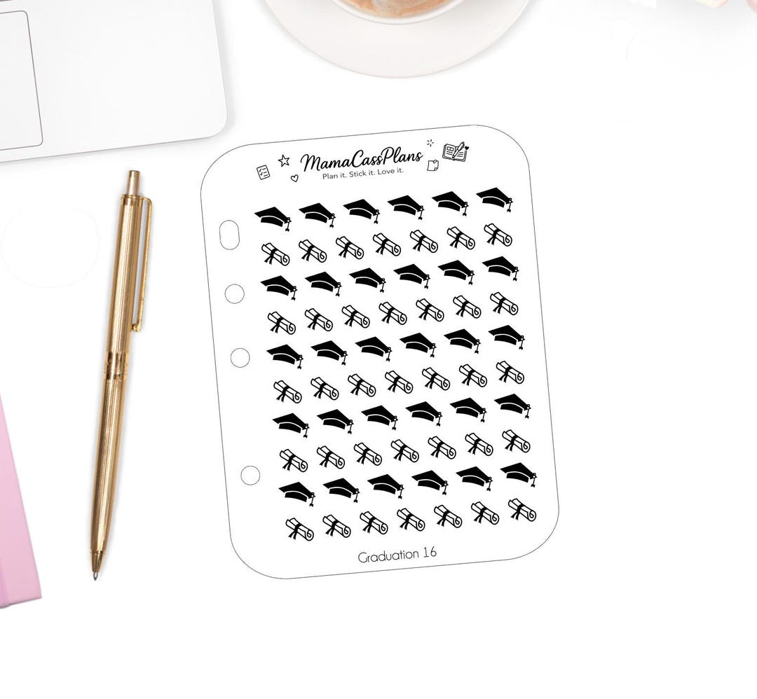 Graduation Transparent MINI Planner Stickers - Etsy