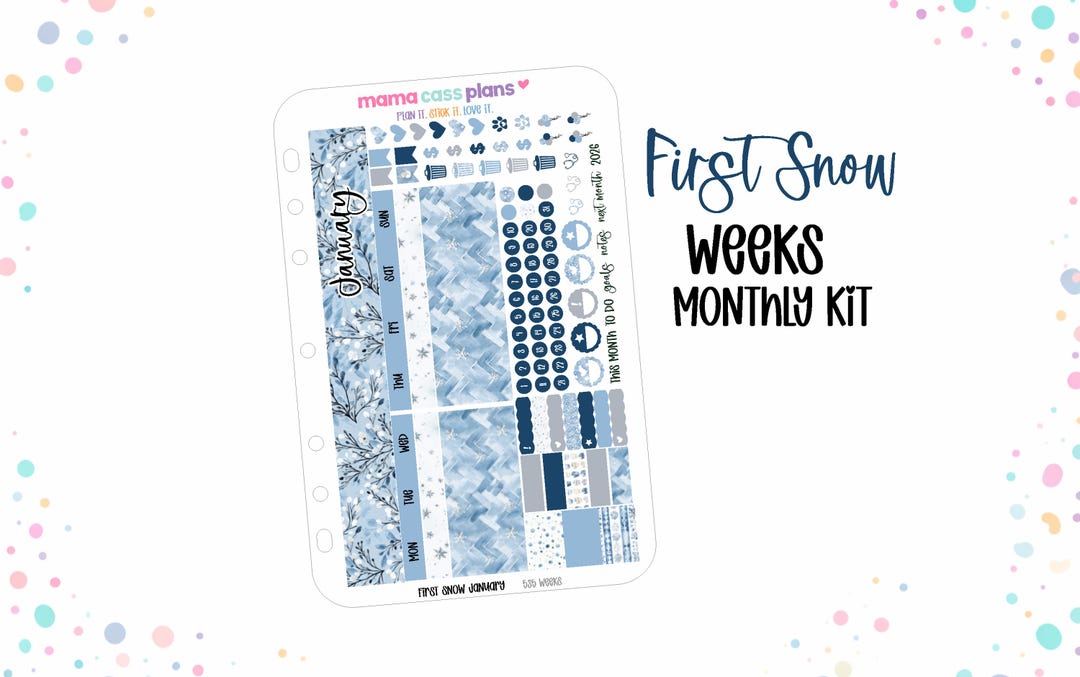 DISCONTINUED - First Snow Hobonichi Weeks Monthly Kit Planner Stickers ...