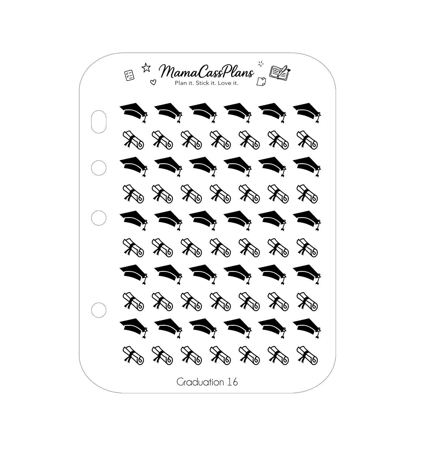 Graduation Transparent MINI Planner Stickers - Etsy