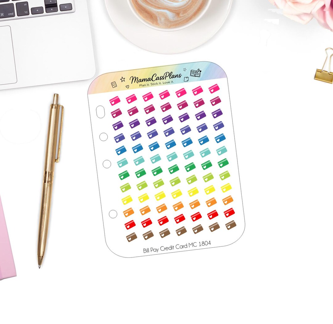 MINI Bill Pay Credit Card Planner Stickers - Etsy