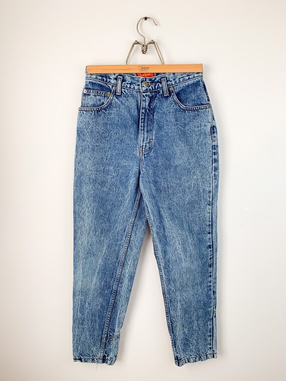 Vintage 80s Bonjour Acid Wash Jeans || 27" Waist
