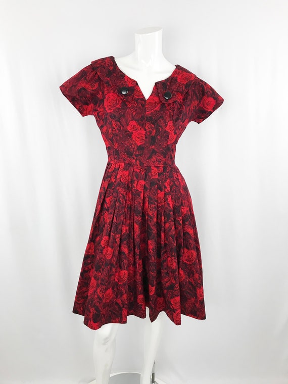 1940s red dress