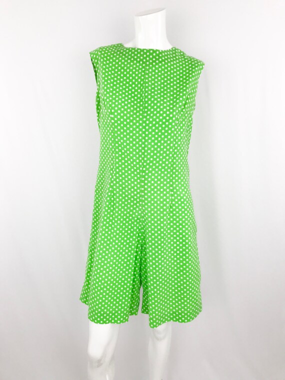 1960s Polka Dot Romper Vintage Handmade Green Jumpsuit Etsy