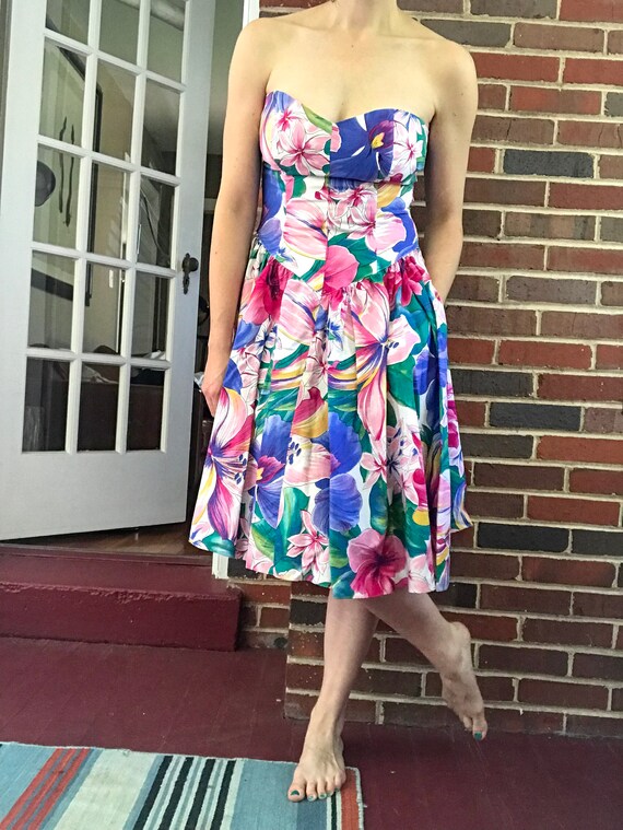 strapless sundress