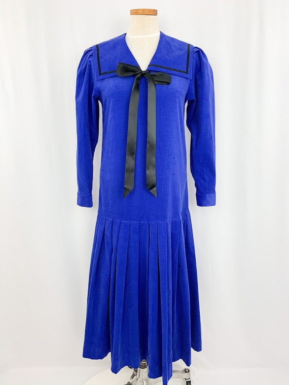 1980s Laura Ashley Sailor Dress || Vintage Royal B