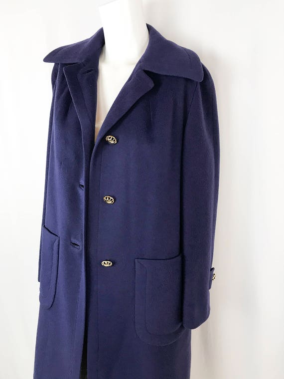 Vintage 1960's Cashmere Coat 60's Royal Purple Coat | Etsy