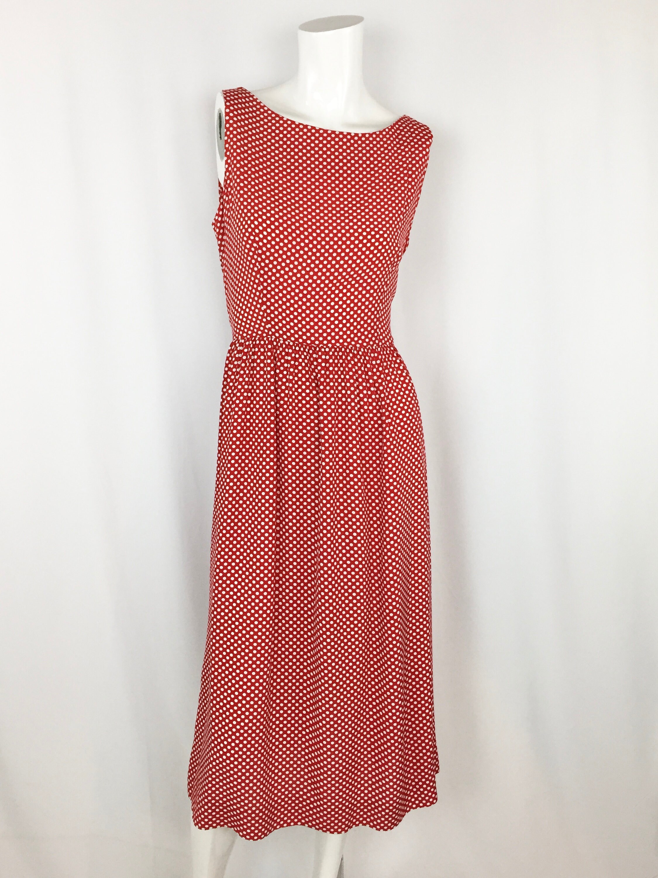 vintage red polka dot dress