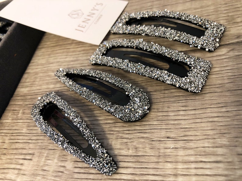 Sparkle gray seeds rhinestone snap hairclips gray rhinestone hair clip gray snap clip gray snap clips gray snap hair pin