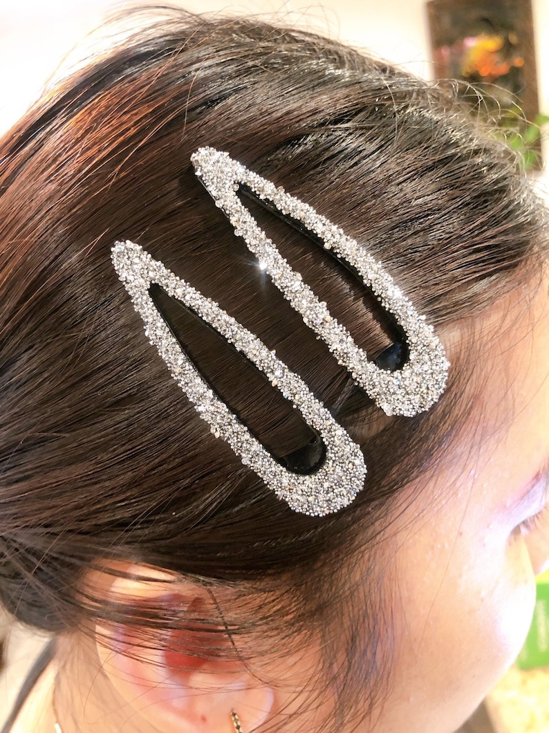 Sparkle gray seeds rhinestone snap hairclips gray rhinestone hair clip gray snap clip gray snap clips gray snap hair pin