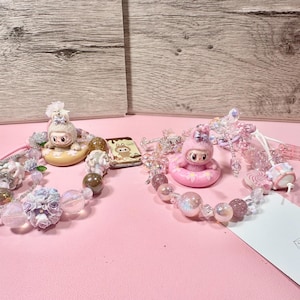 Labubu Keychain: Swimming Tube Charm, Adjustable Chains