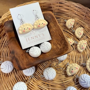 Polymer Clay Knödel Ohrringe: Hypoallergene Silber Plated Haken