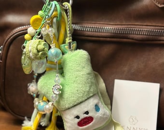 Plush Leek Keychain: Vegetable Bag Charm Bundle