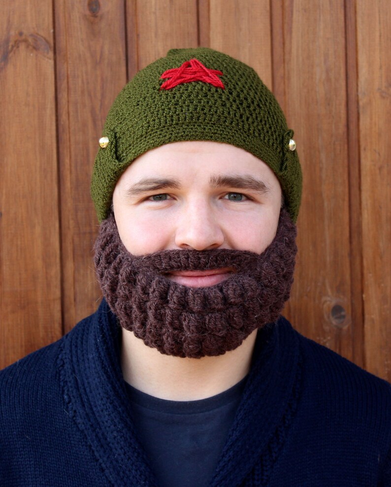 Women's Knit Striped Beanie With Removable Beard & Mustache Face Mask - Winter Warmer Hat For Skiing & Outdoor Sports - View #2