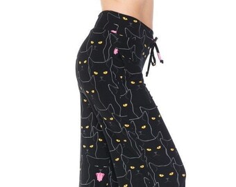 Cat Pajama Pants - Etsy