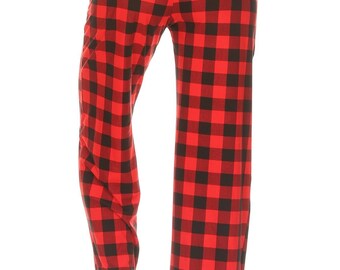 Red \u0026 Black Plaid Valentine Wide Leg 
