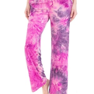 Pink & Purple Wide Leg Buttery Soft Lounge Pajama Pants. - Etsy