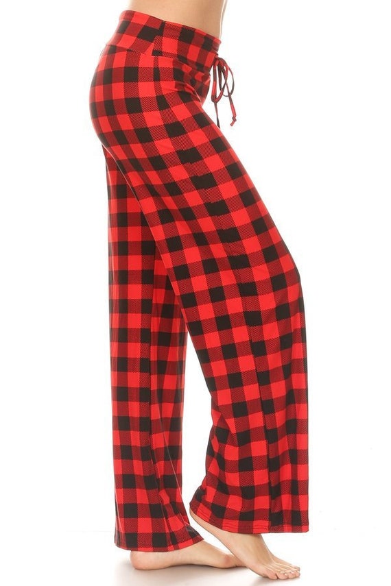 Red \u0026 Black Plaid Valentine Wide Leg 