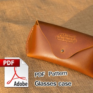 PDF File, Pattern glasses case , glasses template  ,template Pattern , Handcraft In Thailand.