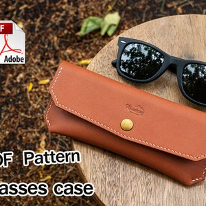 Leather glasses case PDF Pattern  , Eyeglasses Case , glasses template  ,template Pattern , Easy Pattern ,PDF Pattern