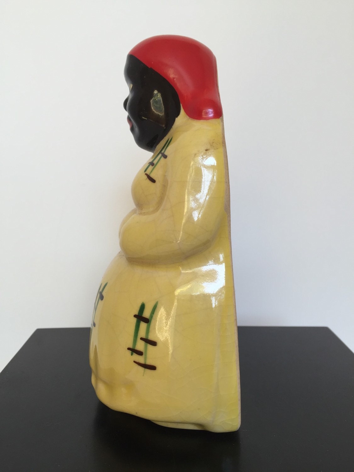 McCoy Pottery Vintage Mammy String Holder Black Americana Etsy