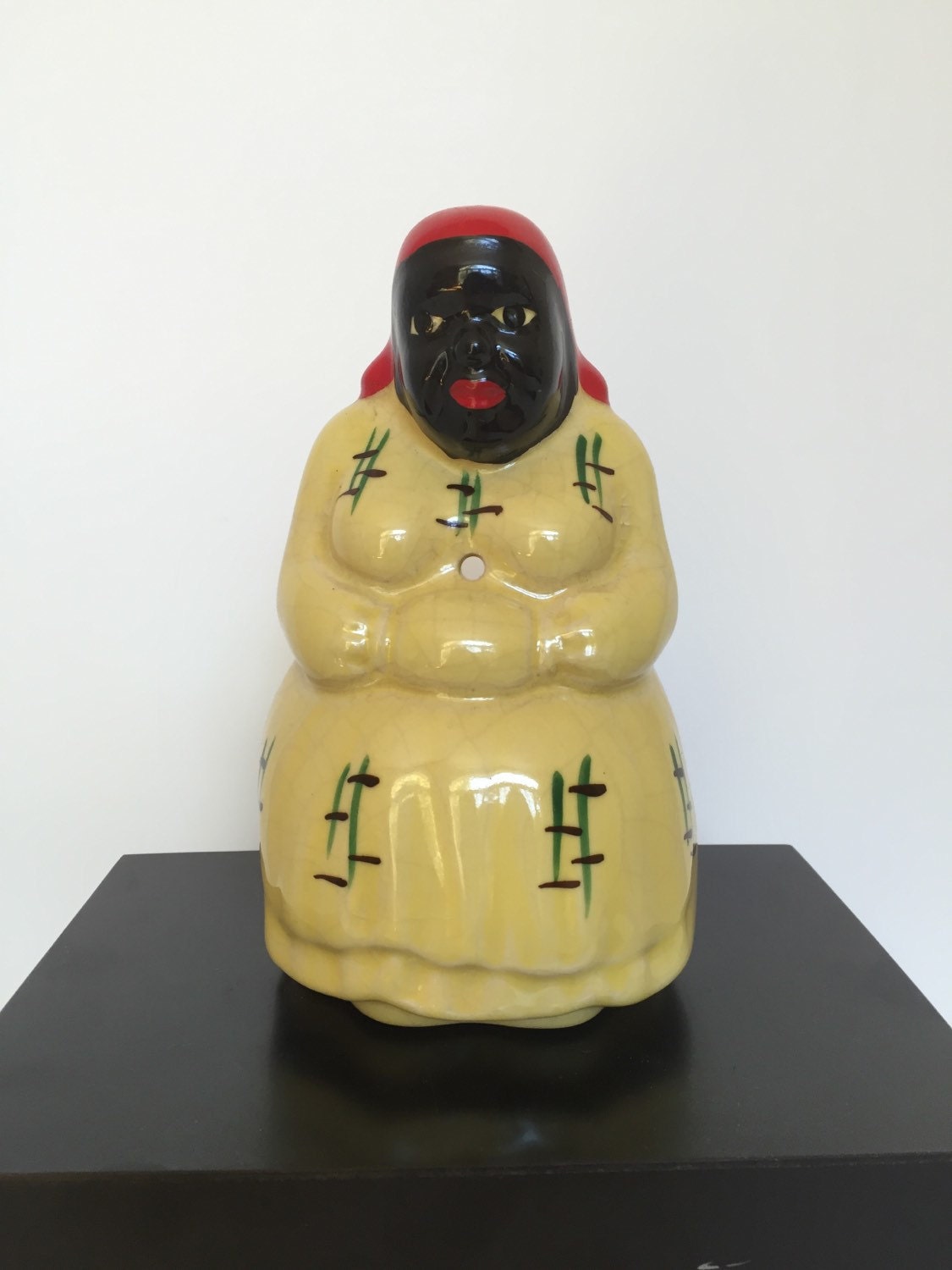 McCoy Pottery Vintage Mammy String Holder Black Americana Etsy