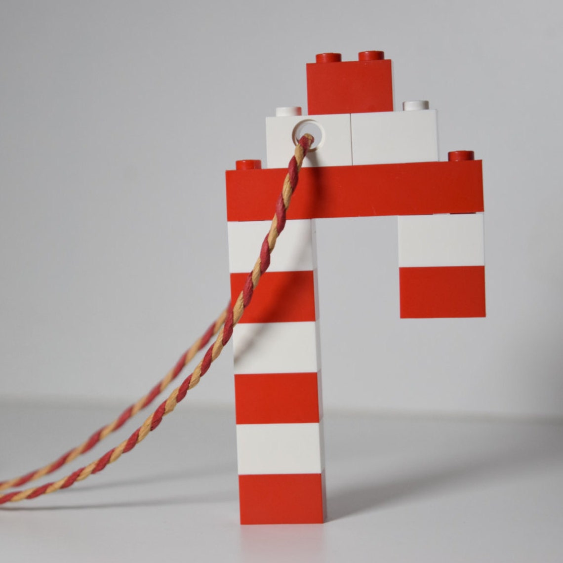 Lego Candy Cane Christmas Tree Ornament Handmade Candy Cane Etsy
