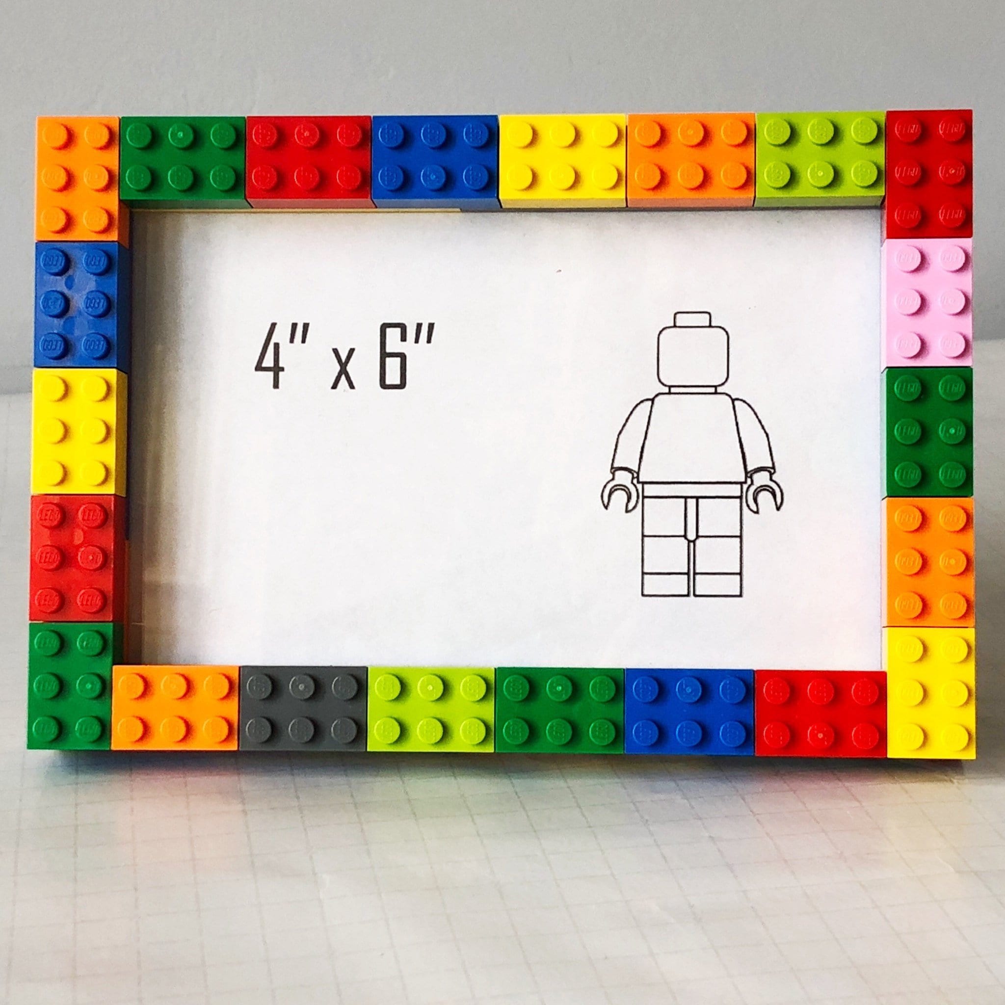 Chunky Multi Coloured Lego Photo Frame 4x6 Etsy