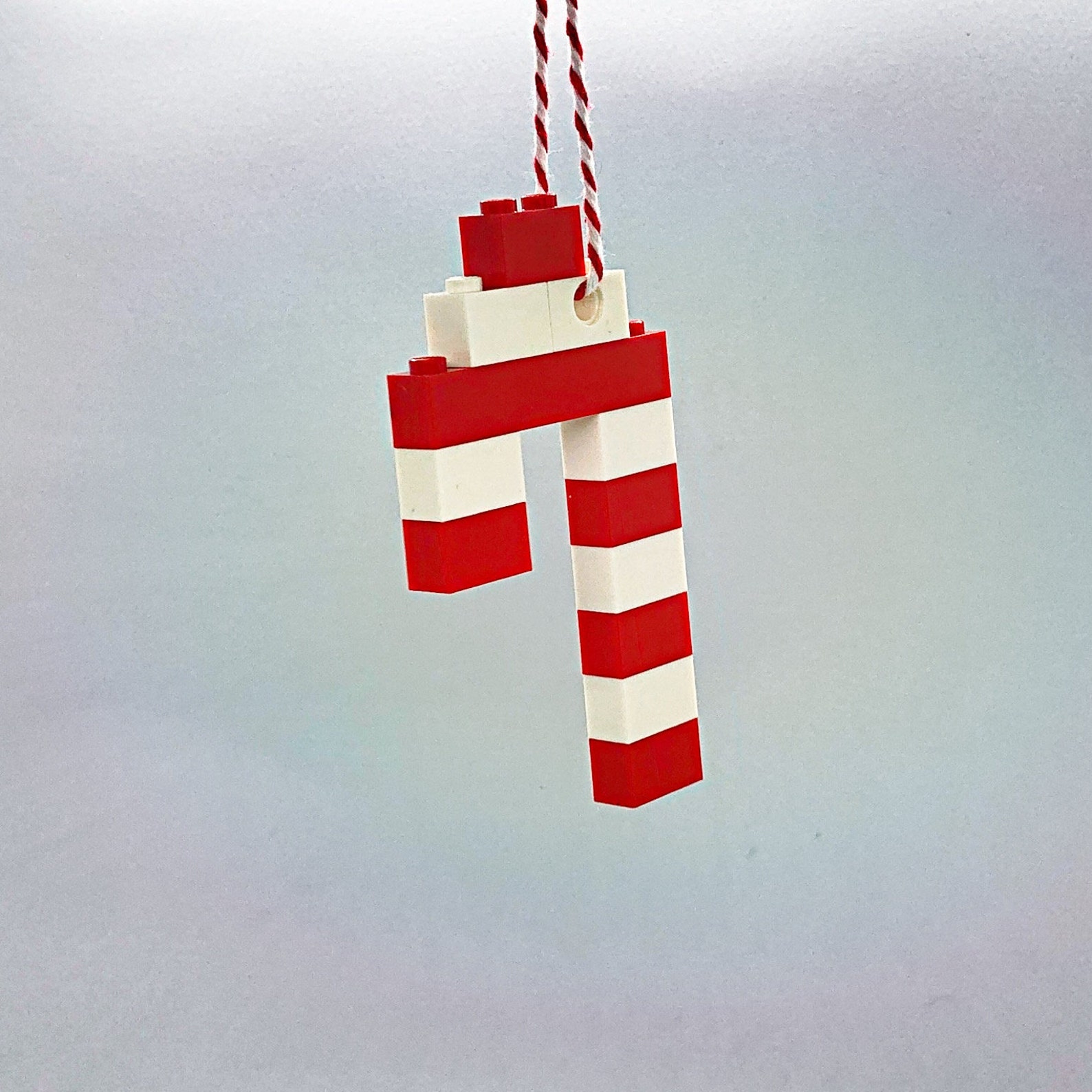 Lego Candy Cane Christmas Tree Ornament Handmade Candy Cane Etsy