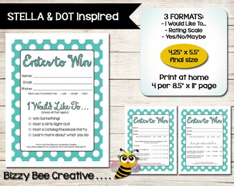 Guest Survey Enter To Win Raffle Ticket Drawing Slip Etsy