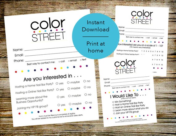 color street enter to win door prize drawing slip etsy online raffle ticket sales