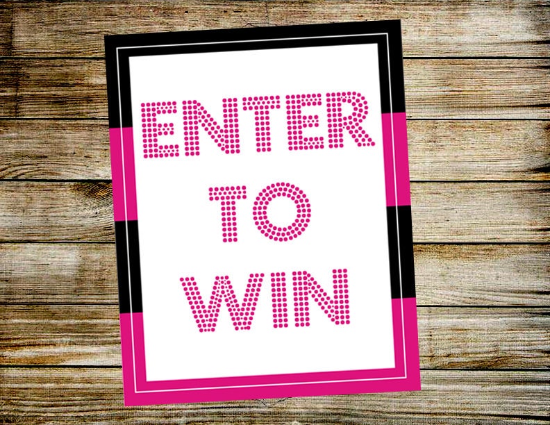 PAPARAZZI Enter To Win Sign Door Prize Poster Drawing Etsy